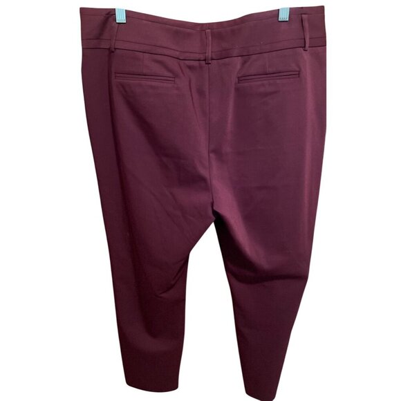 Ivanka Trump Women's Burgundy Slim Fit Dress Pants Size 16 - Picture 3 of 5